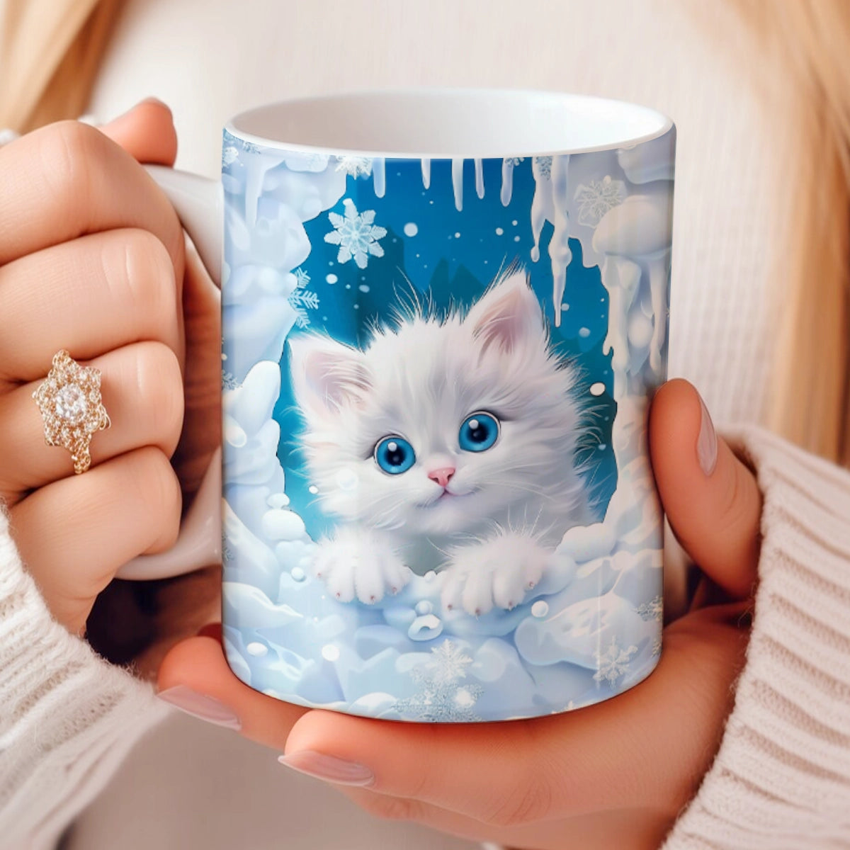 Shineful Ceramic Mug Cat Winter