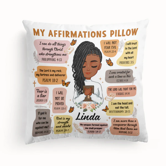 Shineful Christian Bible Verse Affirmations - Personalized Pillow