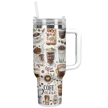 Coffee 40 Oz Shineful™ Tumbler Vibes V2 Vq03 40Oz