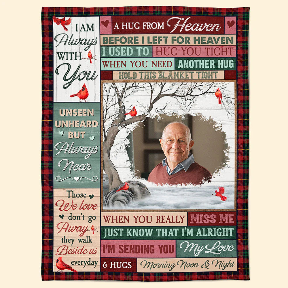 Shineful Blanket Custom Photo A Hug From Heaven - Personalized Photo Blanket