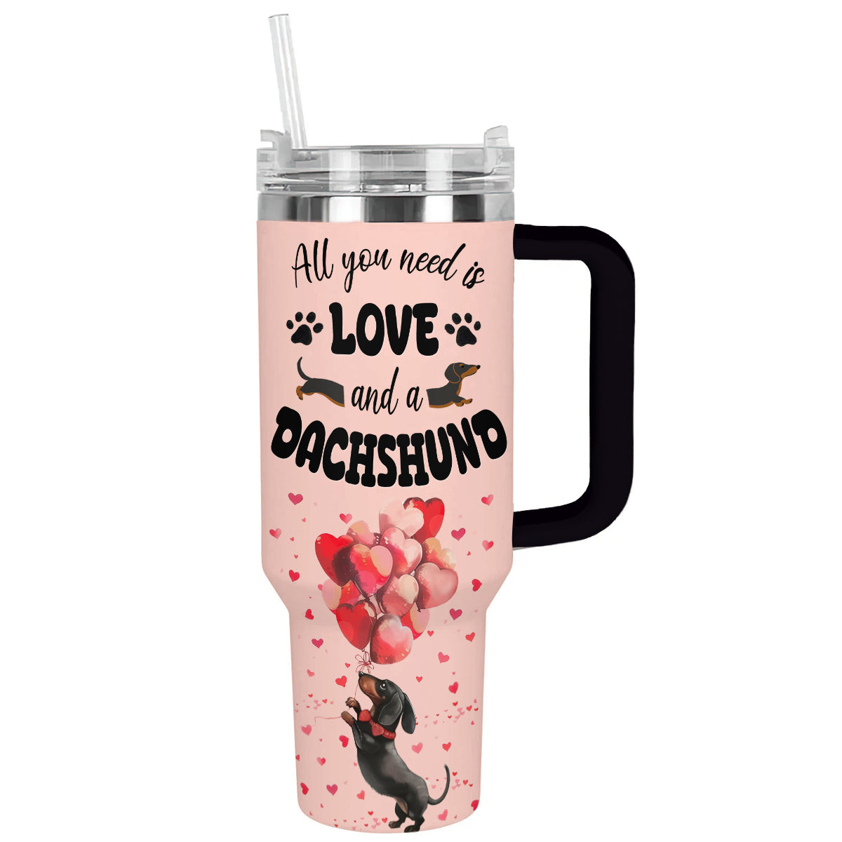 Shineful Tumbler Dachshund Paws of Love: