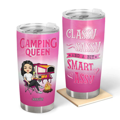 Shineful Tumbler 20 Oz Gift For Camping Lovers - Camping Queen Classy