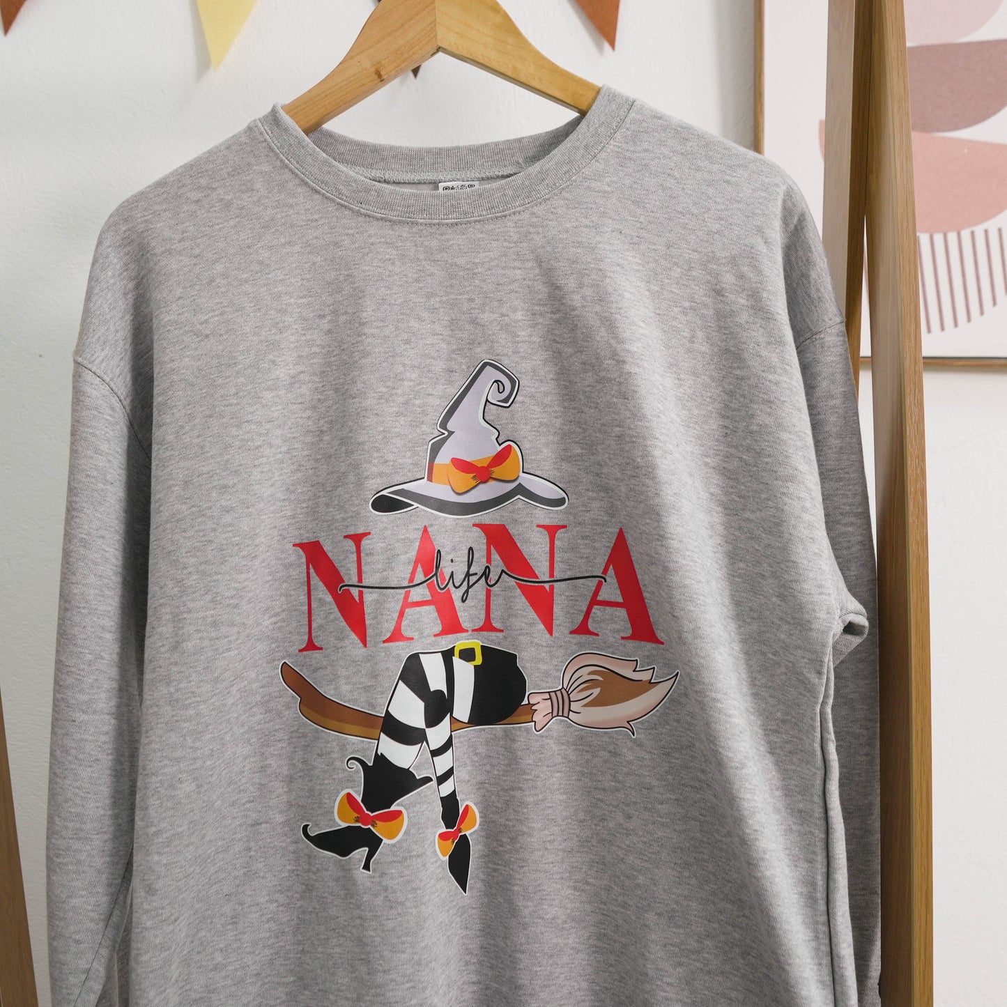 Shineful Sweatshirts 2D Print Personalized Nana Life Witch Halloween Sweatshirt