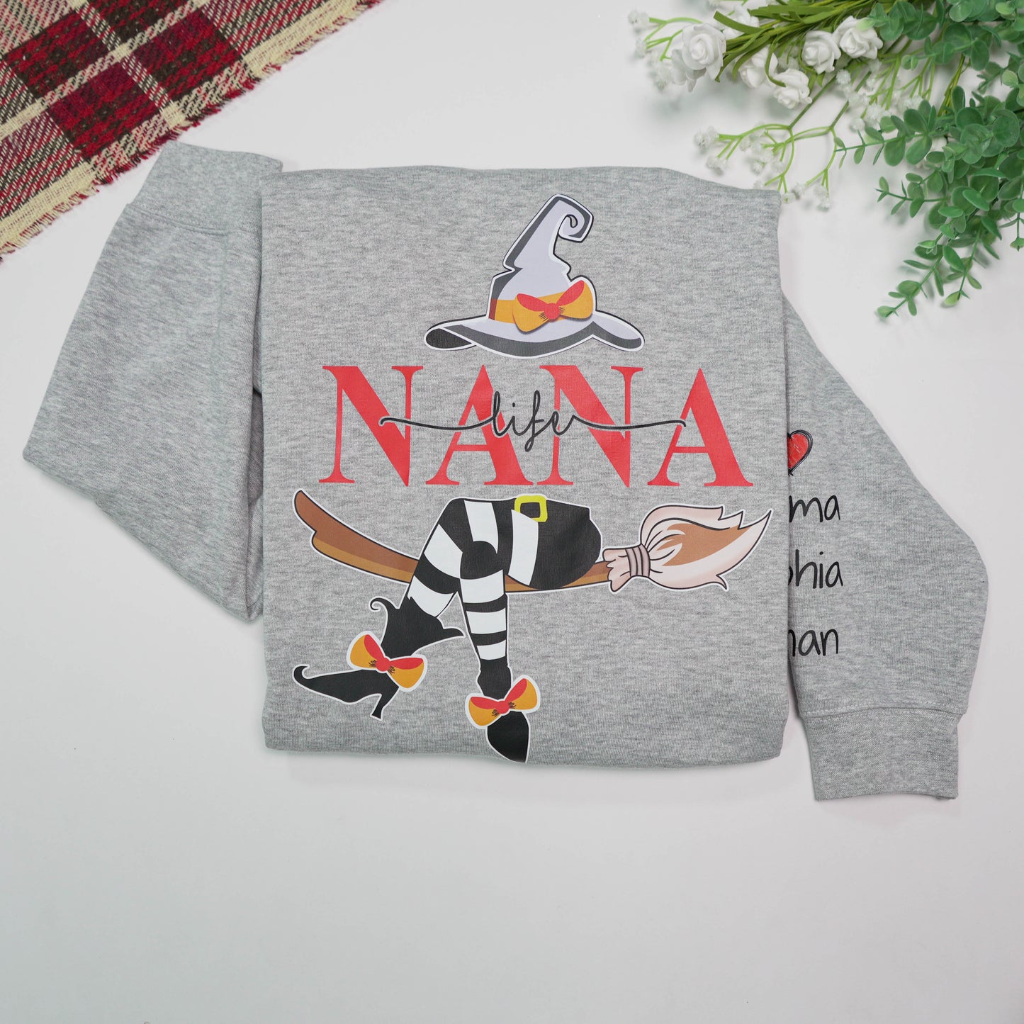 Shineful Sweatshirts 2D Print Personalized Nana Life Witch Halloween Sweatshirt