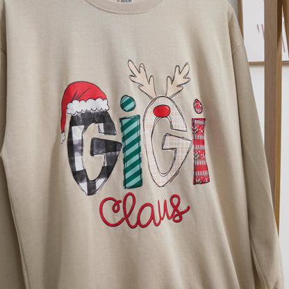 Shineful Sweatshirts 2D Print Personalized Christmas Gigi Claus Sweatshirt