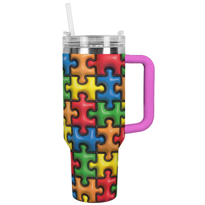 Shineful Tumbler 3D Puffy Autism Puzzle Lovely