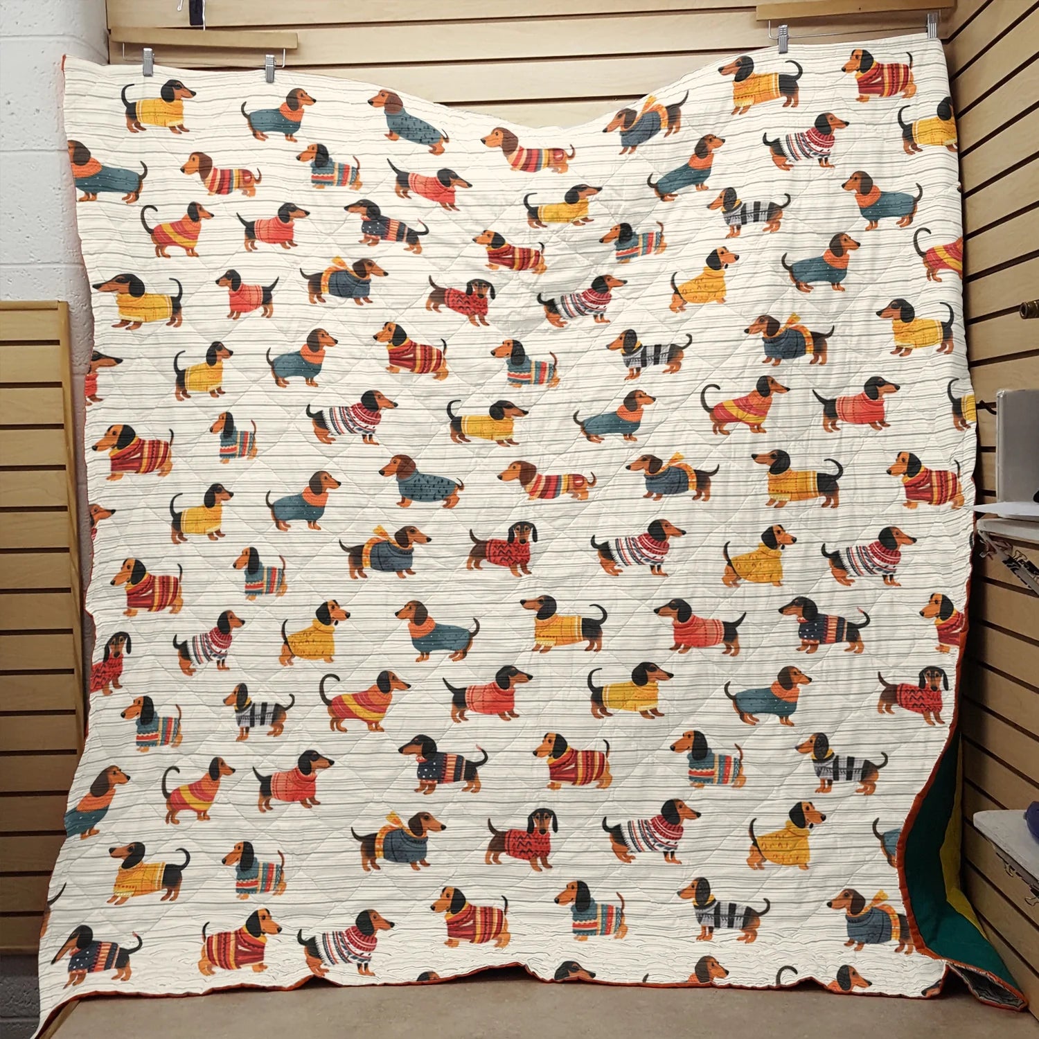 Cozy Dachshunds - All Season Faux Quilt Vq03