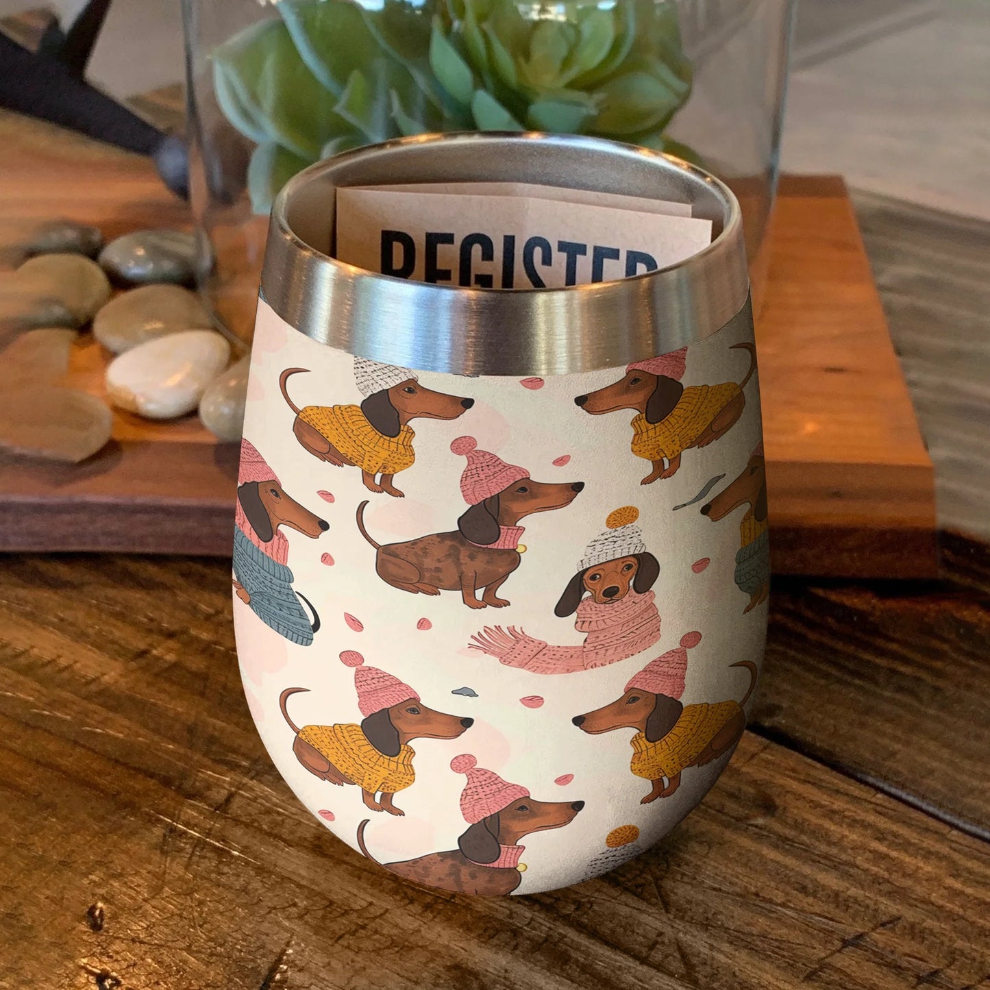 Dachshunds 12 Oz Shineful™ Wine Tumbler Cozy Vq03 12Oz