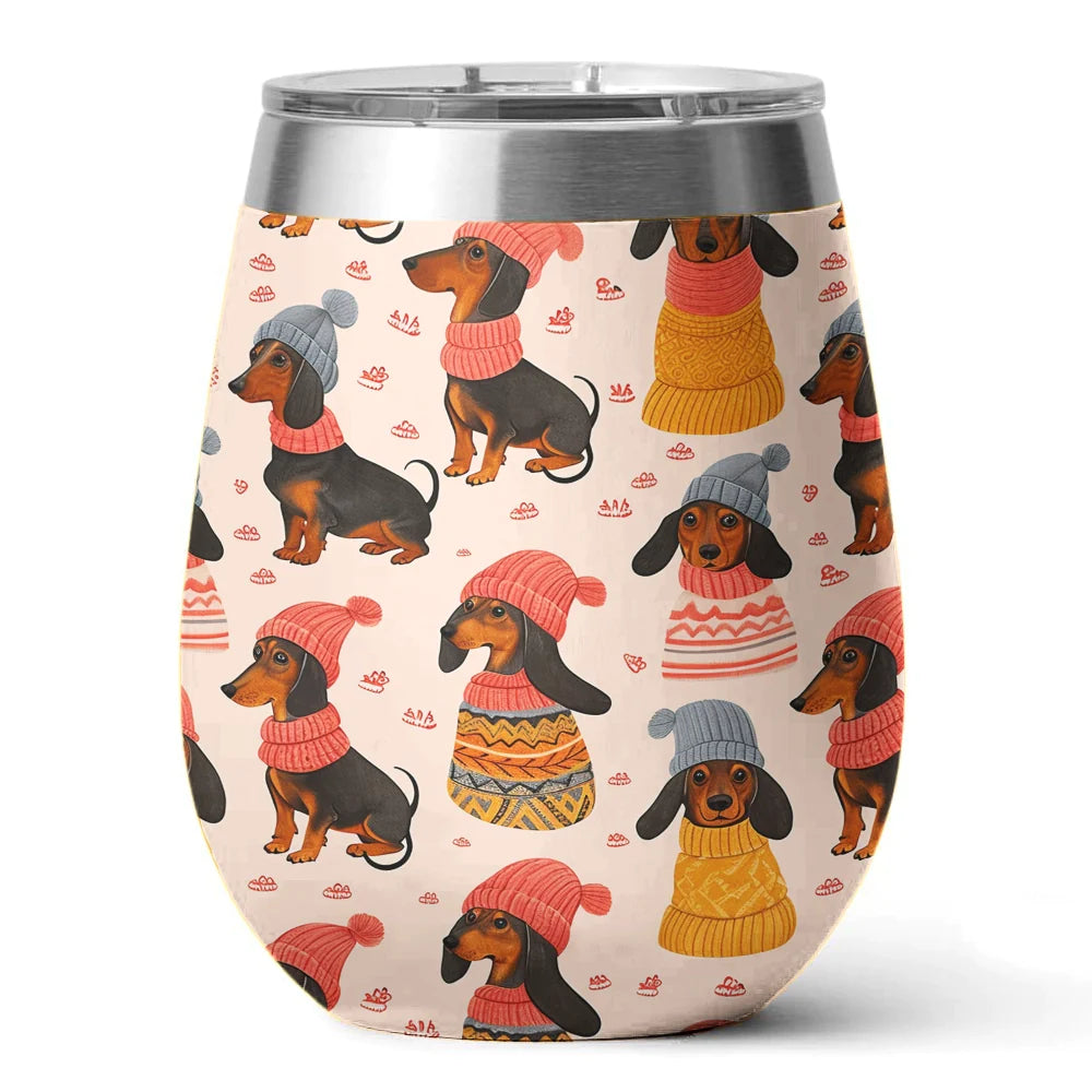 Dachshunds 12 Oz Shineful™ Wine Tumbler Cozy V3 Vq03 12Oz