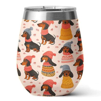 Dachshunds 12 Oz Shineful™ Wine Tumbler Cozy V3 Vq03 12Oz