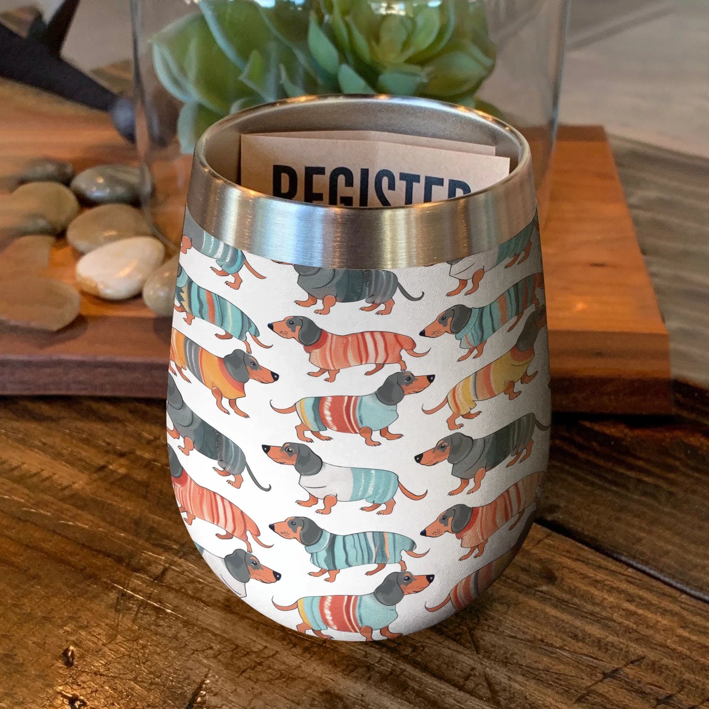 Dachshunds 12 Oz Shineful™ Wine Tumbler Cozy V5 Vq03 12Oz