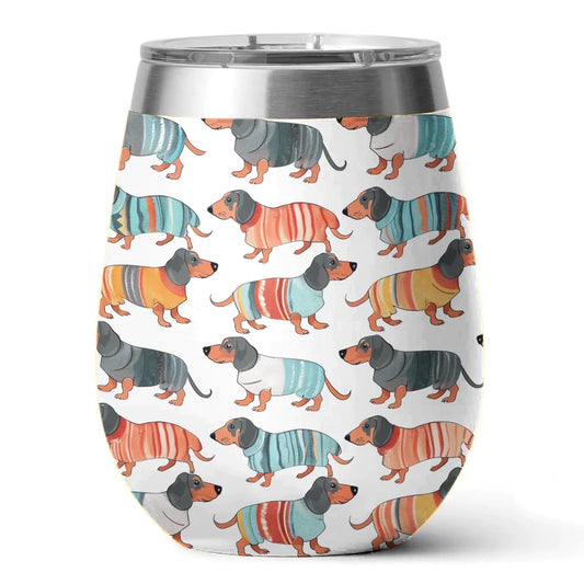 Dachshunds 12 Oz Shineful™ Wine Tumbler Cozy V5 Vq03 12Oz