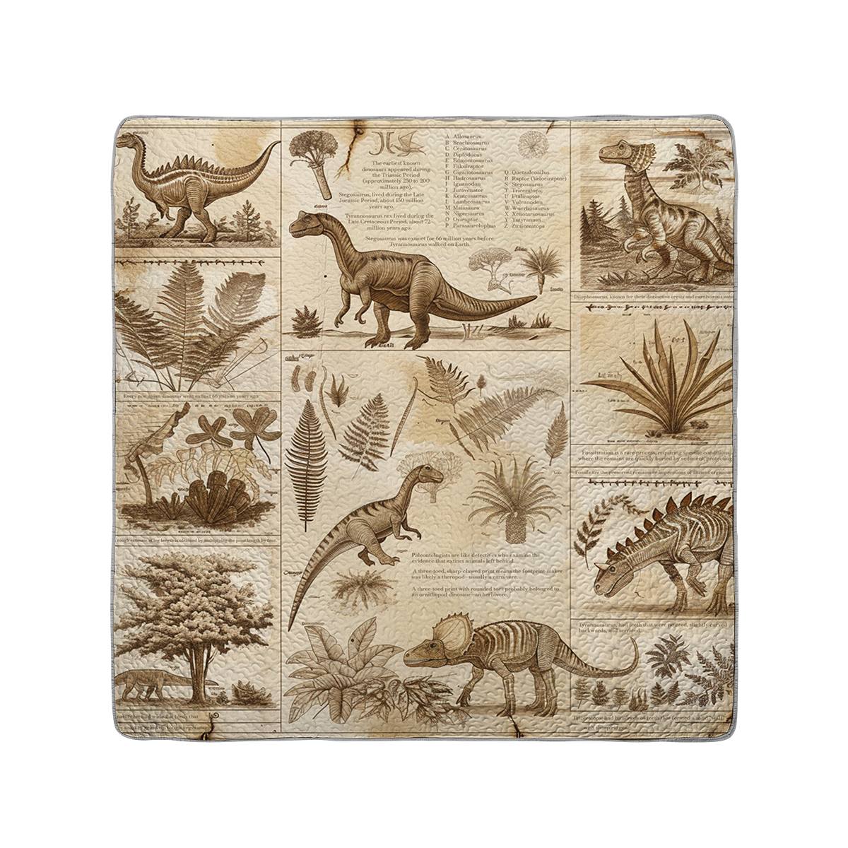 Shineful All Season Quilt 3-Piece Set Dinosaur Fossil Hunter