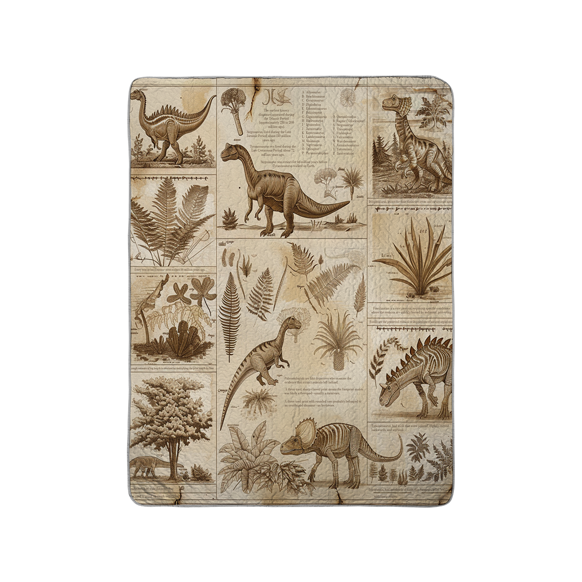 Shineful All Season Quilt 3-Piece Set Dinosaur Fossil Hunter