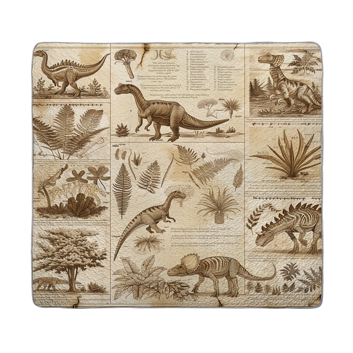 Shineful All Season Quilt 3-Piece Set Dinosaur Fossil Hunter