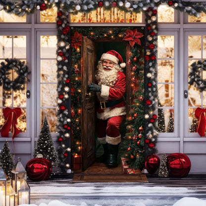 Shineful Door Cover Classic Santa Holiday