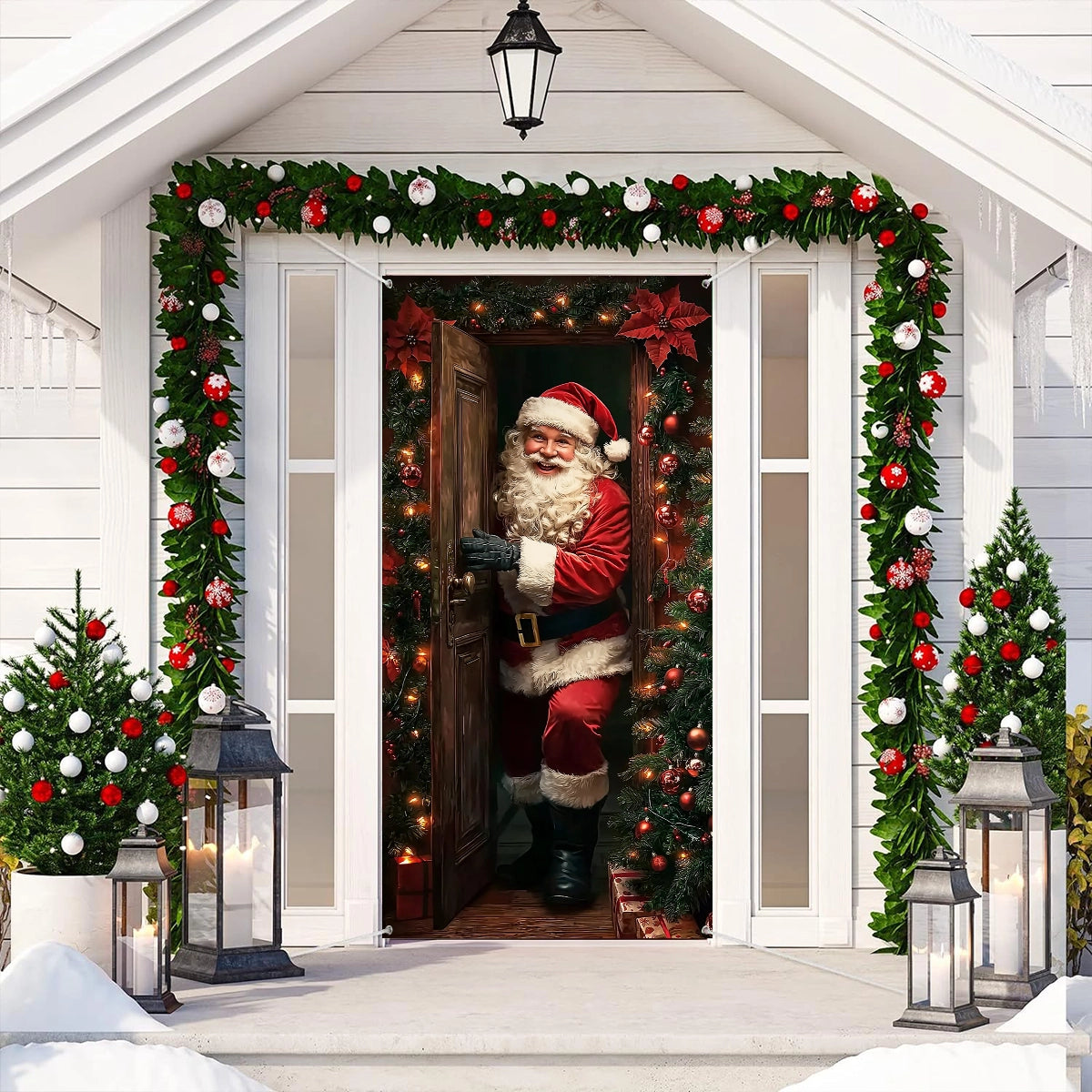 Shineful Door Cover Classic Santa Holiday