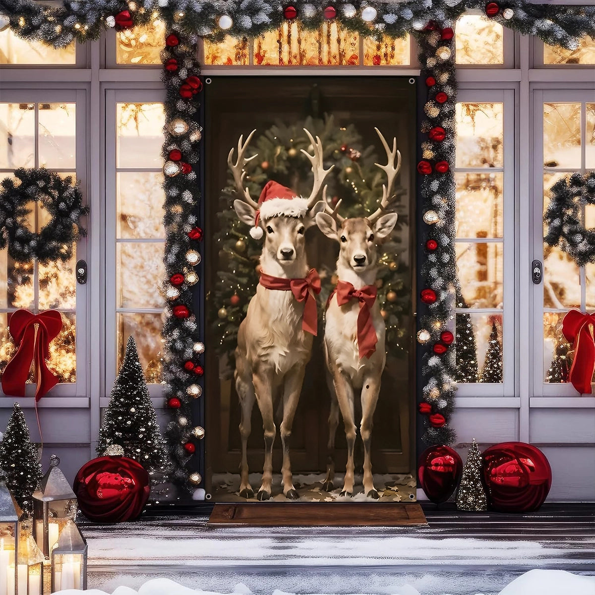 Shineful Door Cover Majestic Reindeer