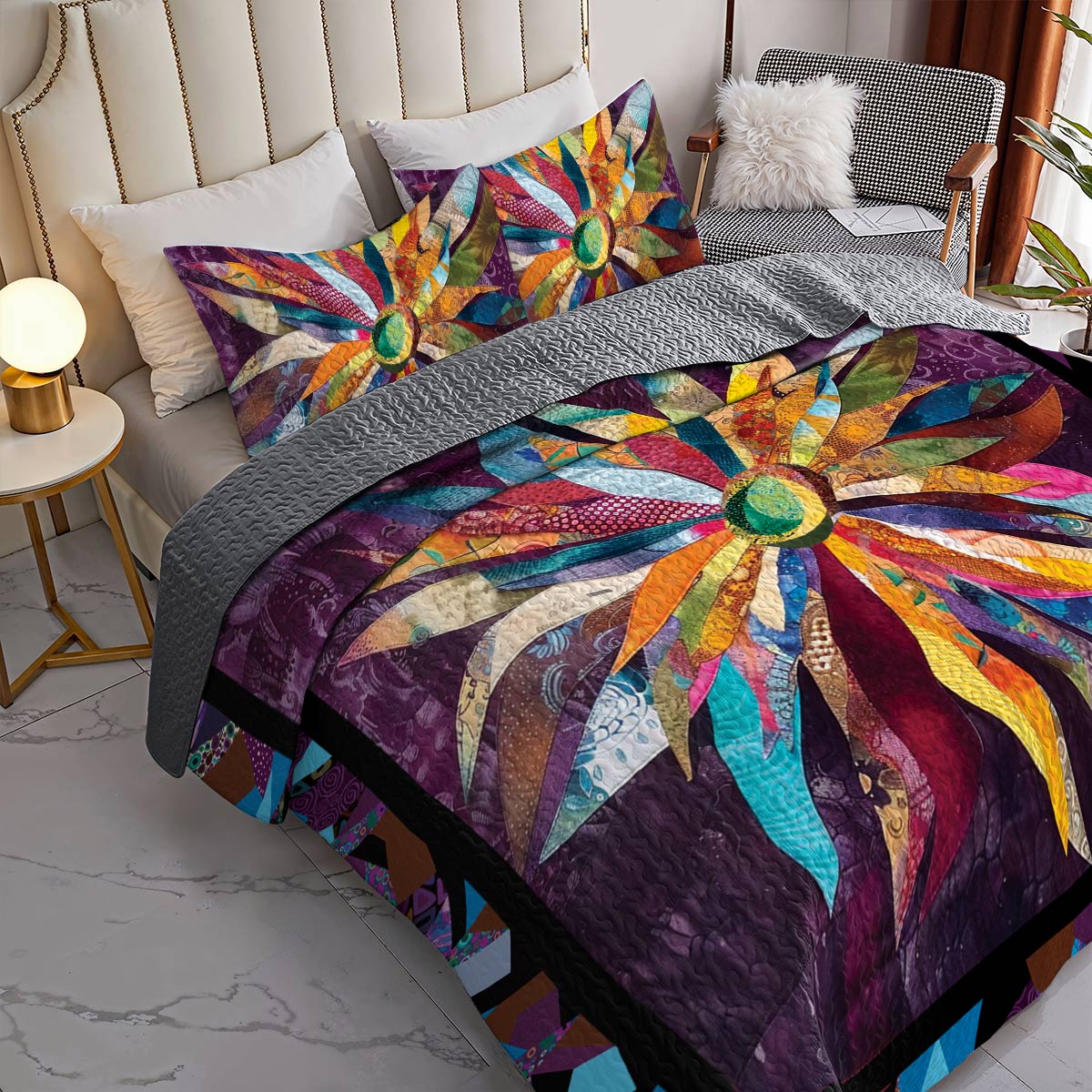 Shineful All Season Quilt 3-Piece Set Eternal Bloom