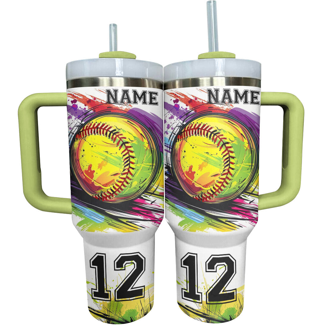 Shineful Personalized Tumbler I Love Softball