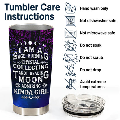 Shineful Moon Admiring Kinda Girl Witch - Personalized 20oz Tumbler