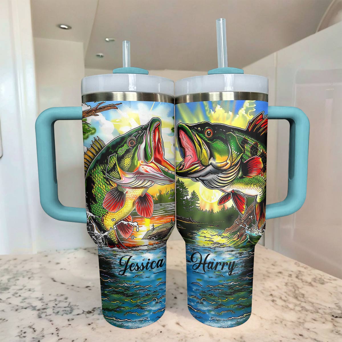 Shineful Tumbler Personalized I love Fishing