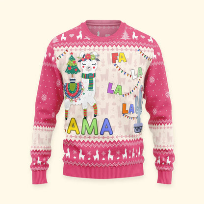 Shineful Ugly Sweater Personalized Fa La La La Llma