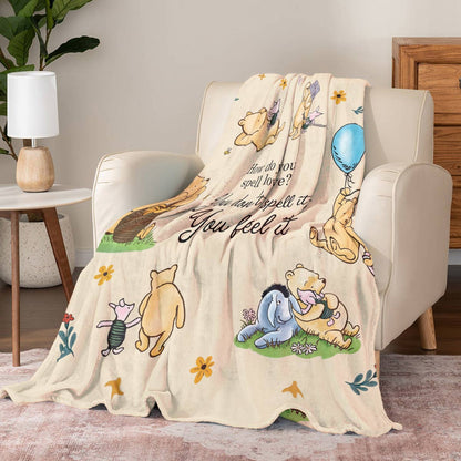 Shineful Fleece Blanket Pooh The Love