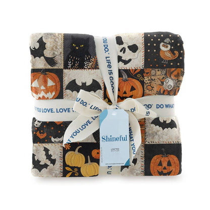 Shineful Fleece Blanket Spooky Patchwork