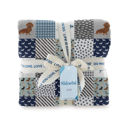 Shineful Fleece Blanket Dachshund Delight