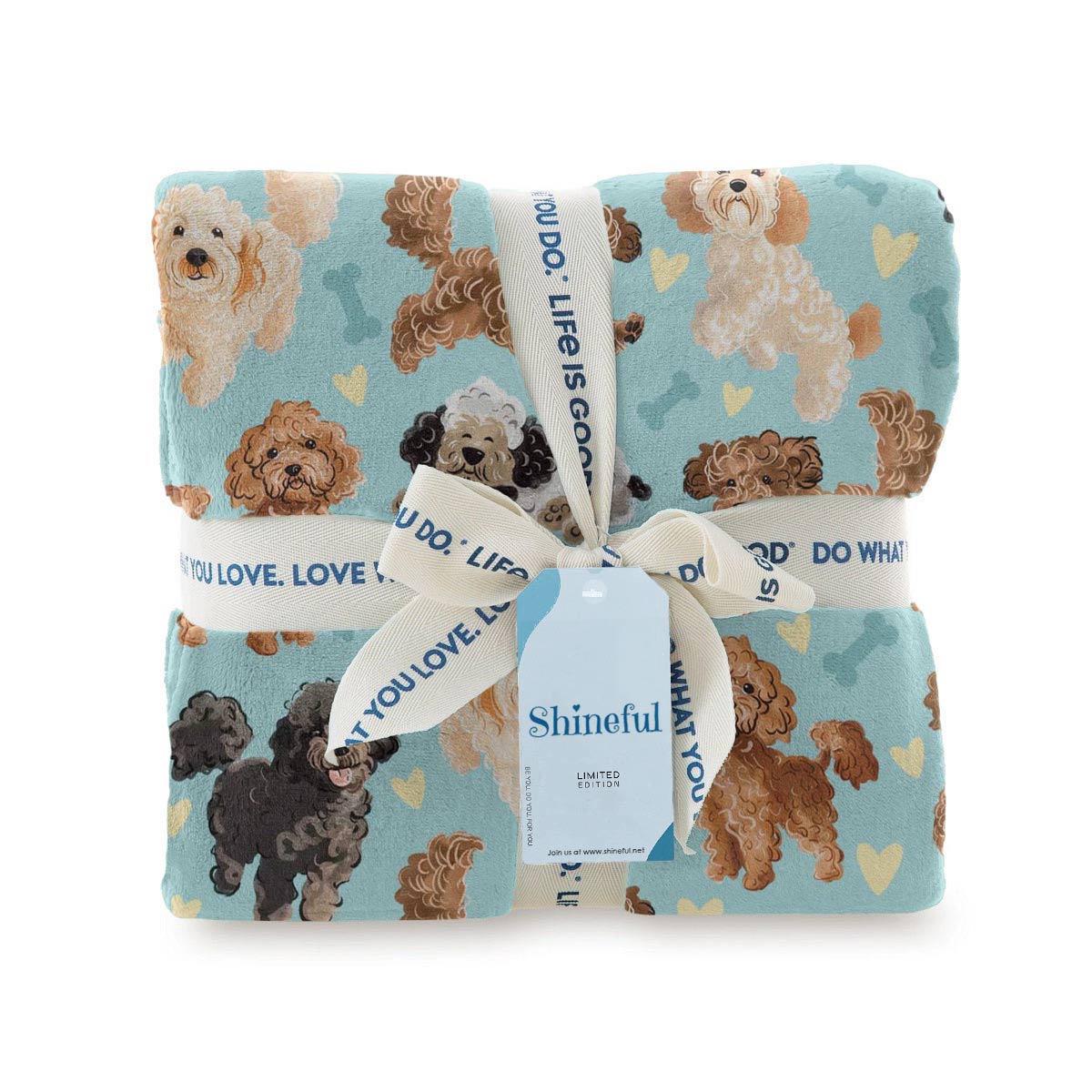 Shineful Fleece Blanket Poodle Cute