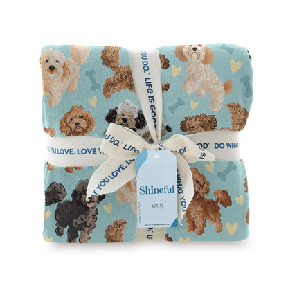 Shineful Fleece Blanket Poodle Cute