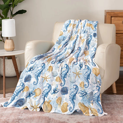 Shineful Fleece Blanket Seahorse Marine Dream