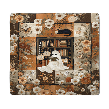 Shineful All Season Quilt 3-Piece Set Floral Phantom Reads