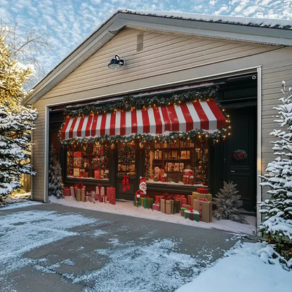 Shineful Garage Door Banner Decoration - Winter Wonderland Storefront A Christmas Scene Filled with Joy and Magic