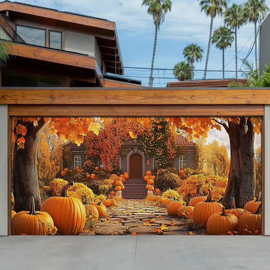 Shineful Garage Door Banner Decoration - Embracing Fall's Warm Welcome