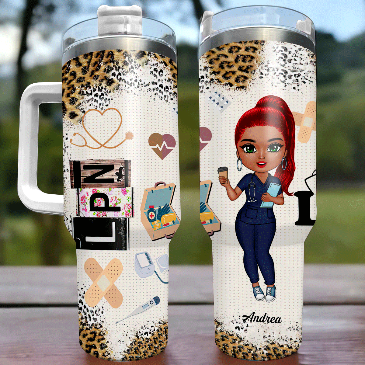 Shineful Tumbler Gift For Nurse, CNA, CMA, Doctor - Nurse Life Scrubs Nurse Day Personalized