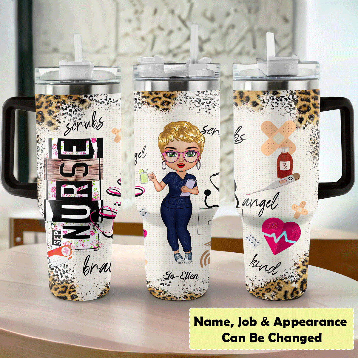 Shineful Tumbler Gift For Nurse, CNA, CMA, Doctor - Nurse Life Scrubs Nurse Day Personalized