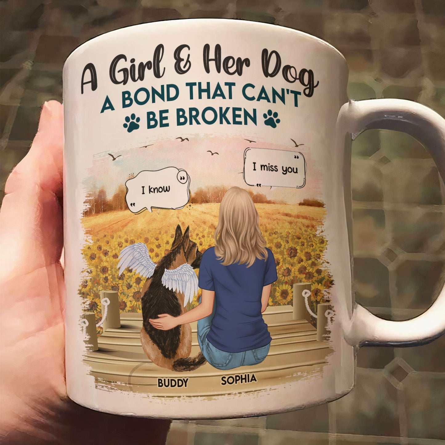 Shineful Girl And Dog A Bond That Can't Be Broken - Personalized Mug