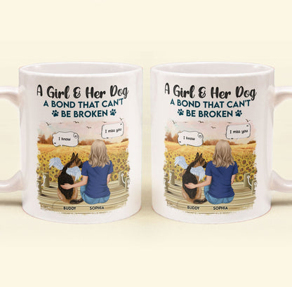 Shineful Girl And Dog A Bond That Can't Be Broken - Personalized Mug