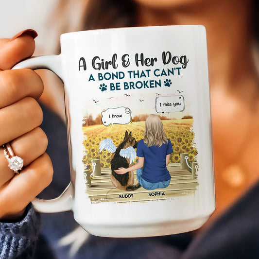 Shineful Girl And Dog A Bond That Can't Be Broken - Personalized Mug