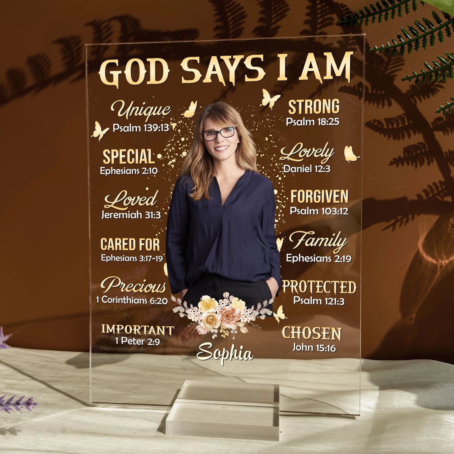 Shineful Acrylic Photo Plaque God Says I Am Personalized Acrylic Plaque