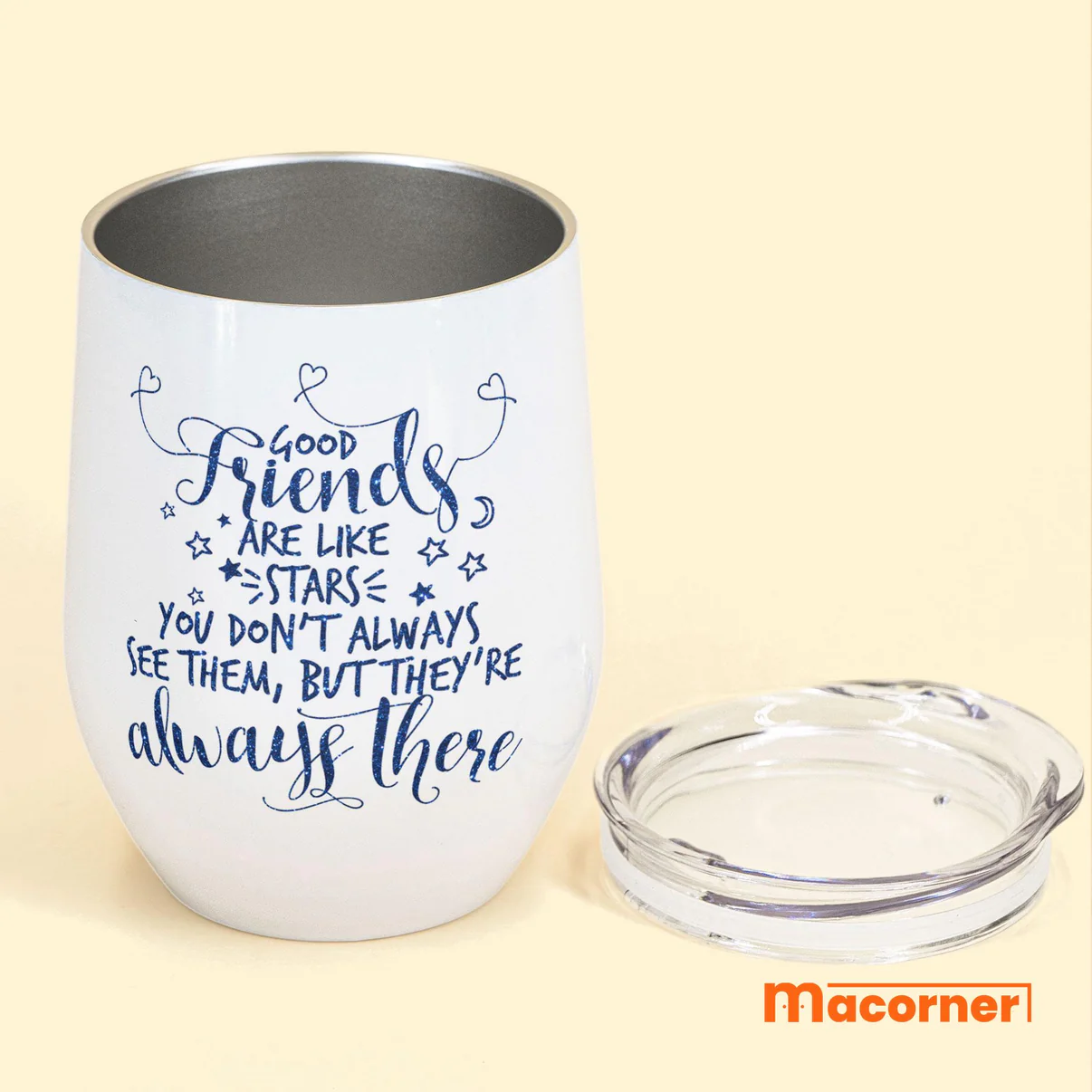 Good Friends Like Stars - Personalized Wine Tumbler Gift For Besties