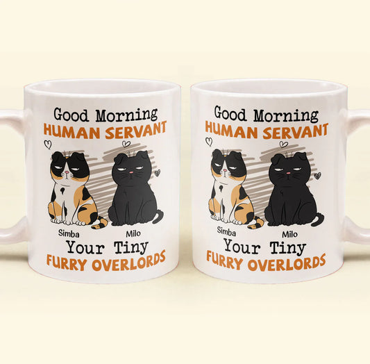 Shineful Mug Gift For Cat Lovers - Good Morning Human Servant Personalized