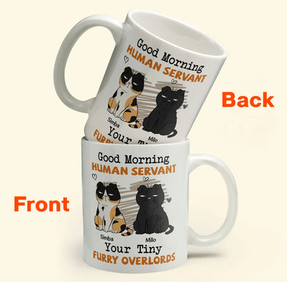 Shineful Mug Gift For Cat Lovers - Good Morning Human Servant Personalized