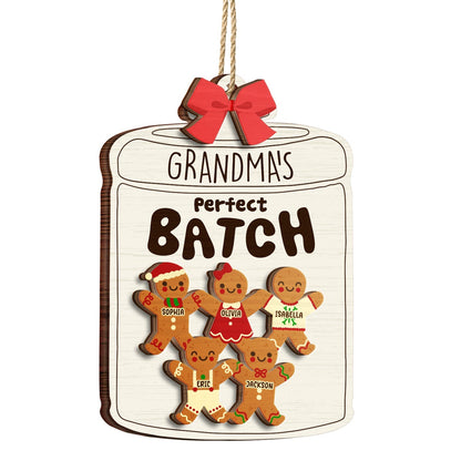 Grandma Grandpa Mom Dad Perfect Patch - Gift For Grandparents Personalized 2-Layered Wooden