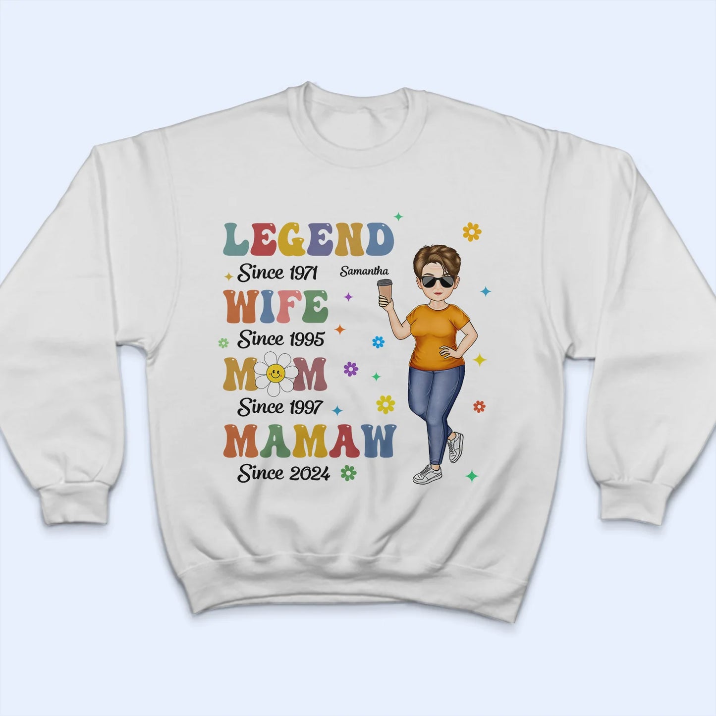 Shineful T-Shirt Birthday, Loving Gift For Mother, Grandmother - Legend Wife Mom Grandma Personalized Unisex T-Shirt