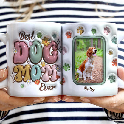 Shineful Custom Photo Best Dog Mom Ever Personalized Mug