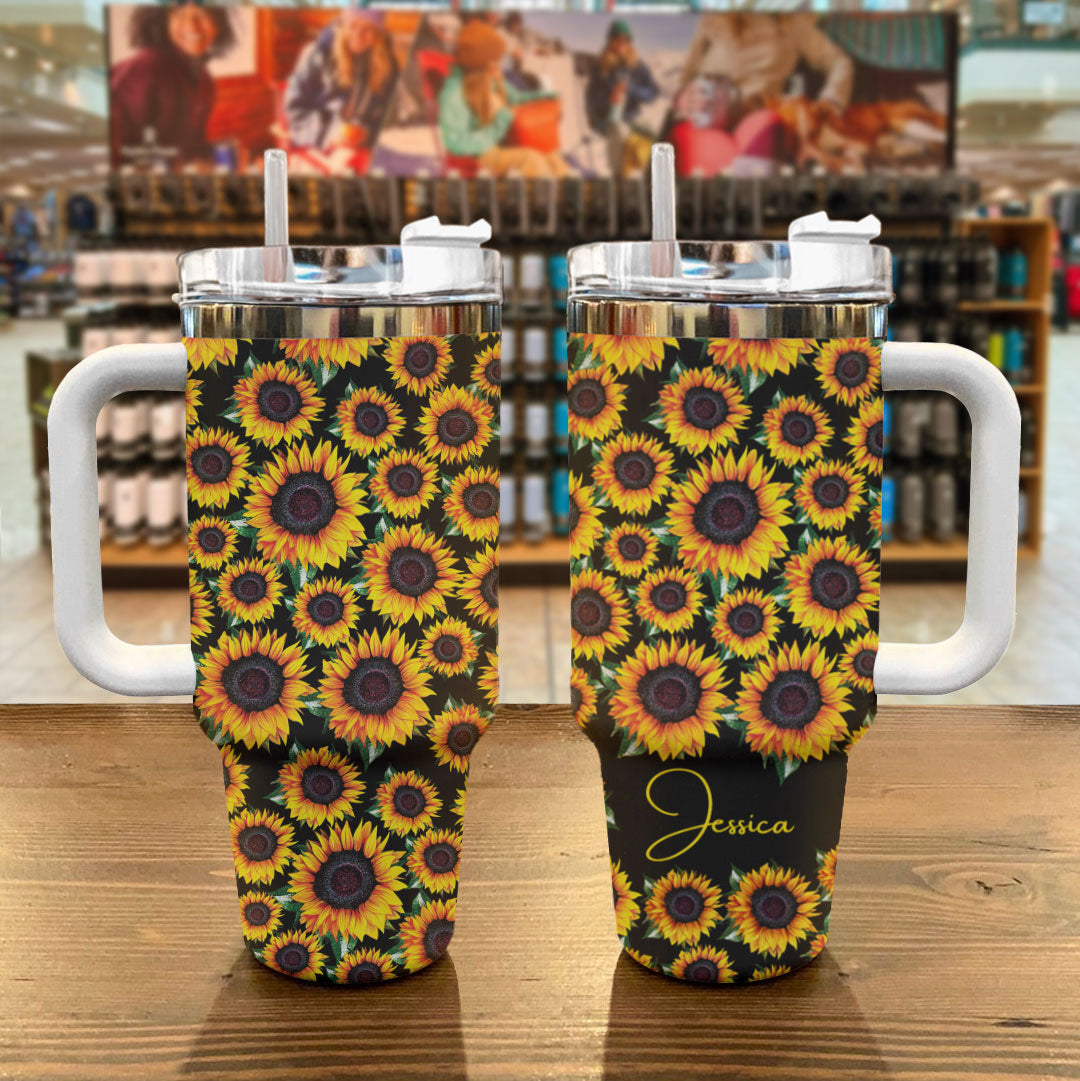 Shineful Tumbler Sunflower Personalized Gorgeous Sunflower