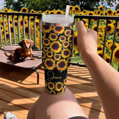 Shineful Tumbler Sunflower Personalized Gorgeous Sunflower